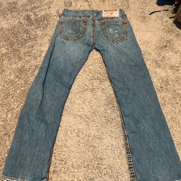 True Religion Light Blue Men's Straight Jeans - Picture 6 of 13